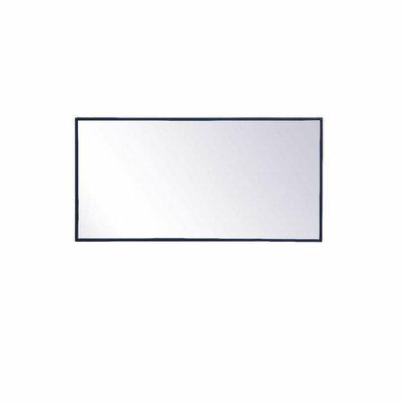 BLUEPRINTS 18 x 36 in. Metal Frame Rectangle Mirror Blue BL2955613